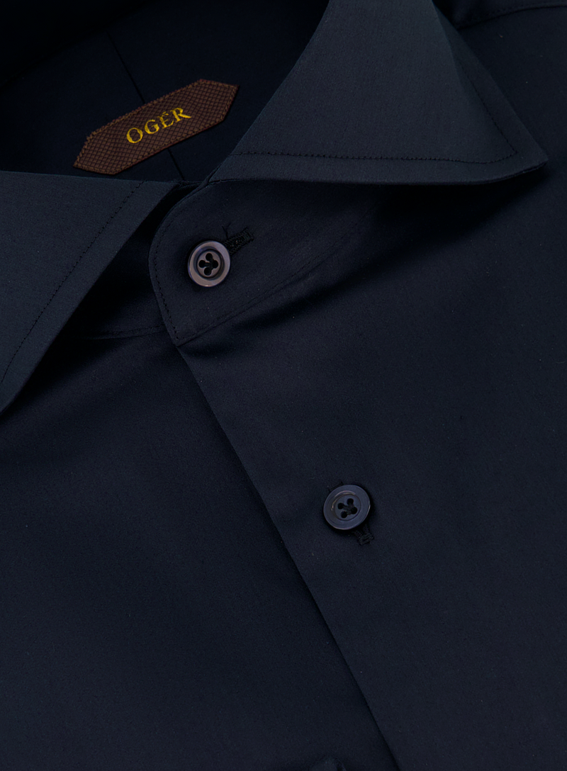 Shirt van katoen met stretch | FULL_WIDTH | BLUE NAVY