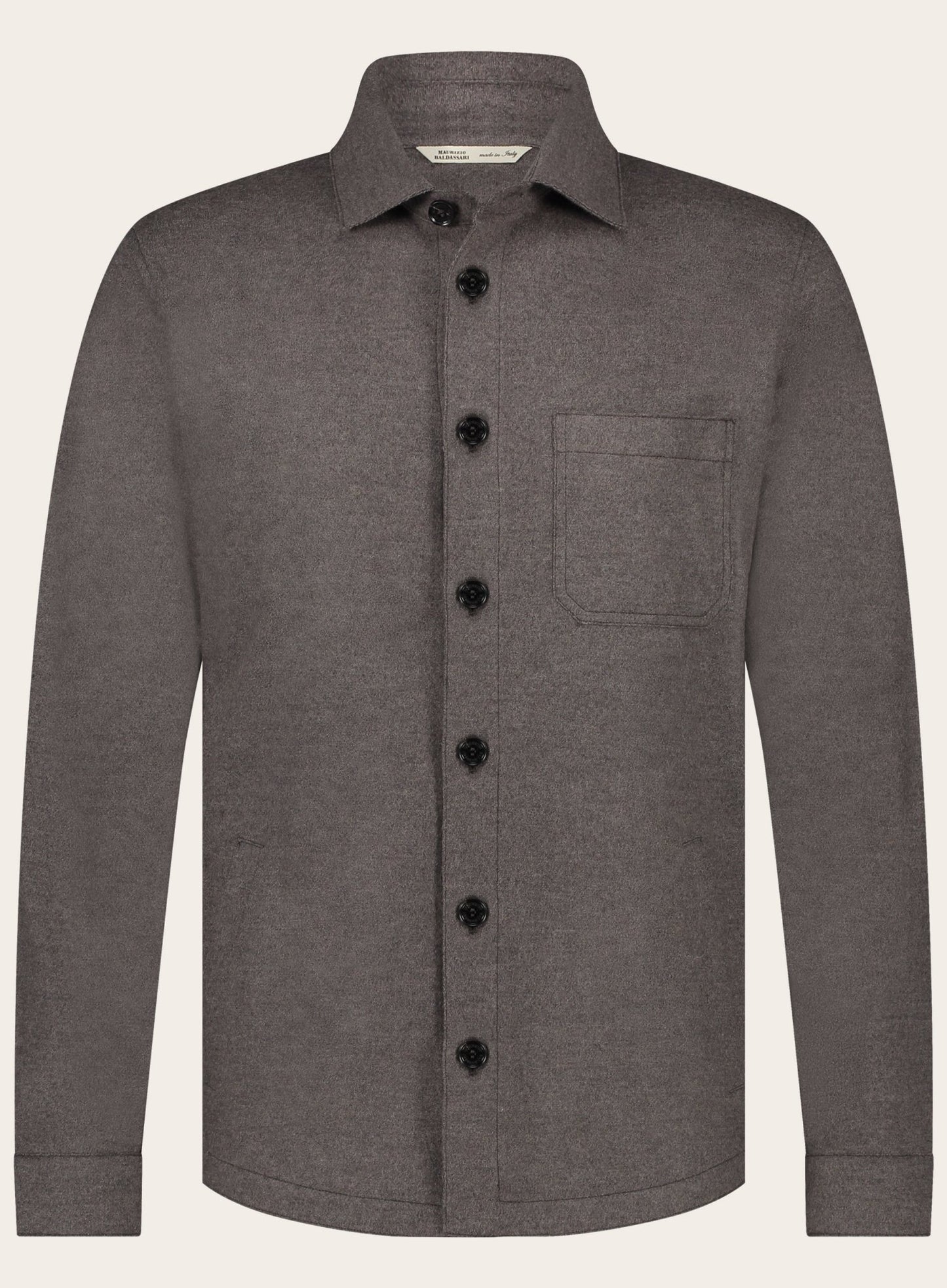 Overshirt van wol | TAUPE