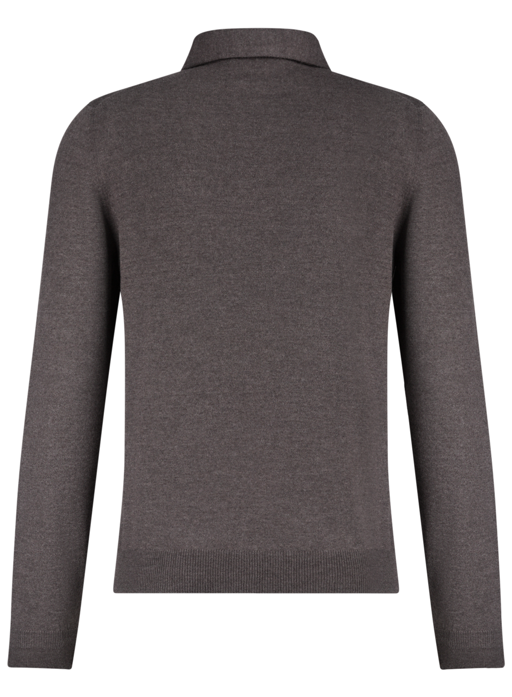 Lange mouwen polo van virgin wol | TAUPE BRUIN