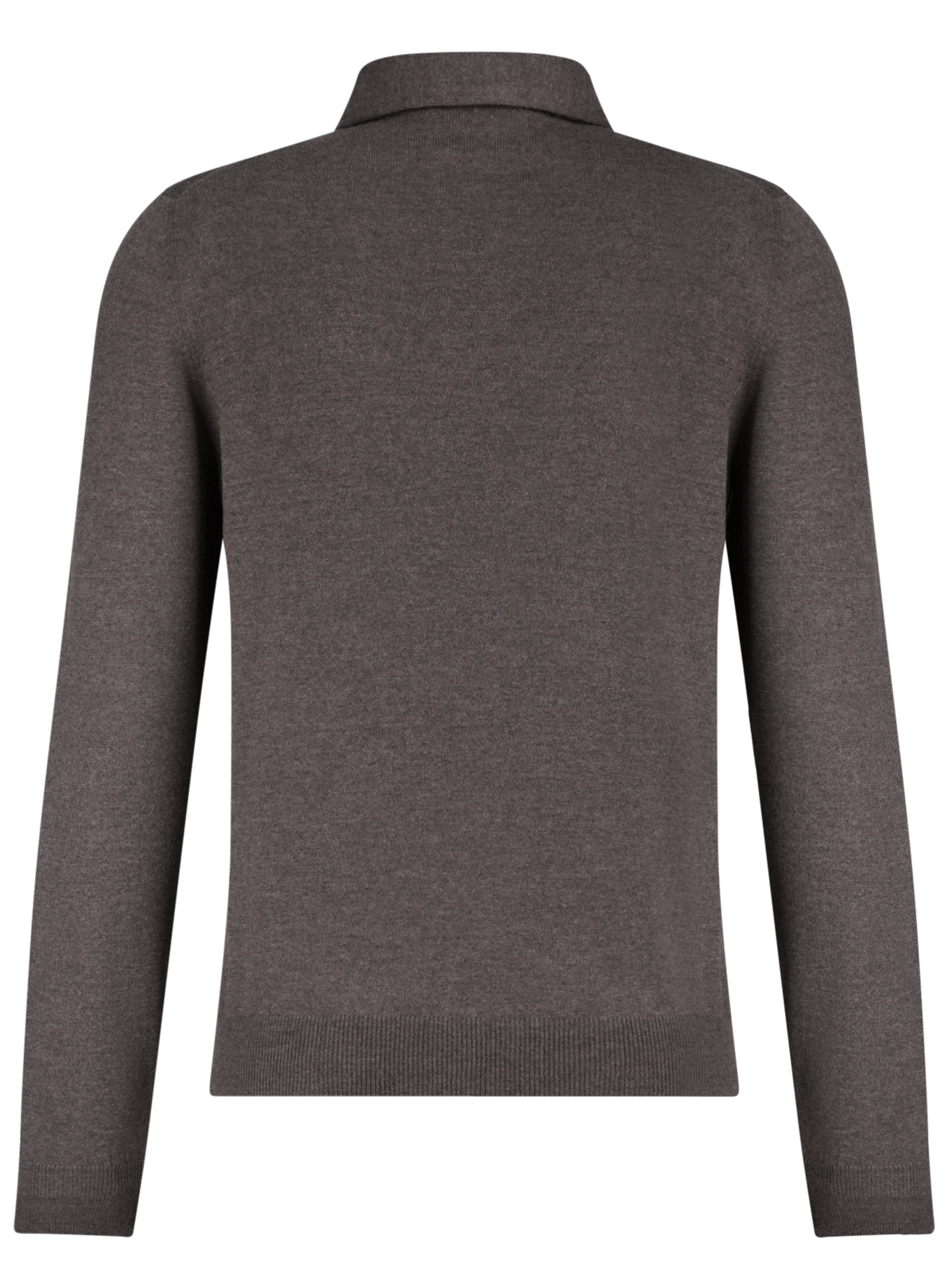 Lange mouwen polo van virgin wol | TAUPE BRUIN