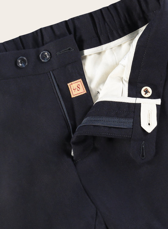Regular-fit flanel pantalon van flanel | BLUE NAVY