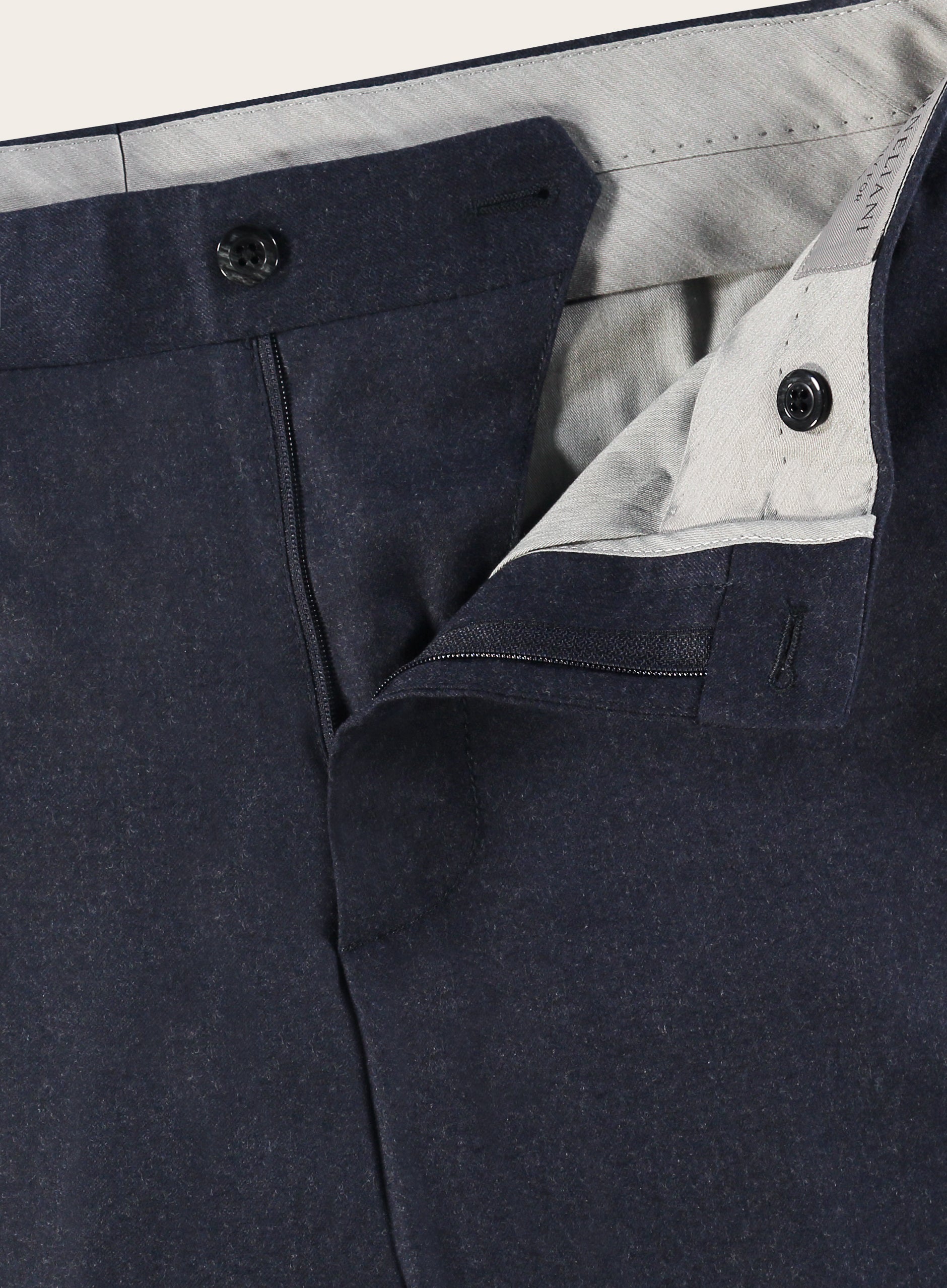 Slim-fit pantalon van wol | BLUE NAVY
