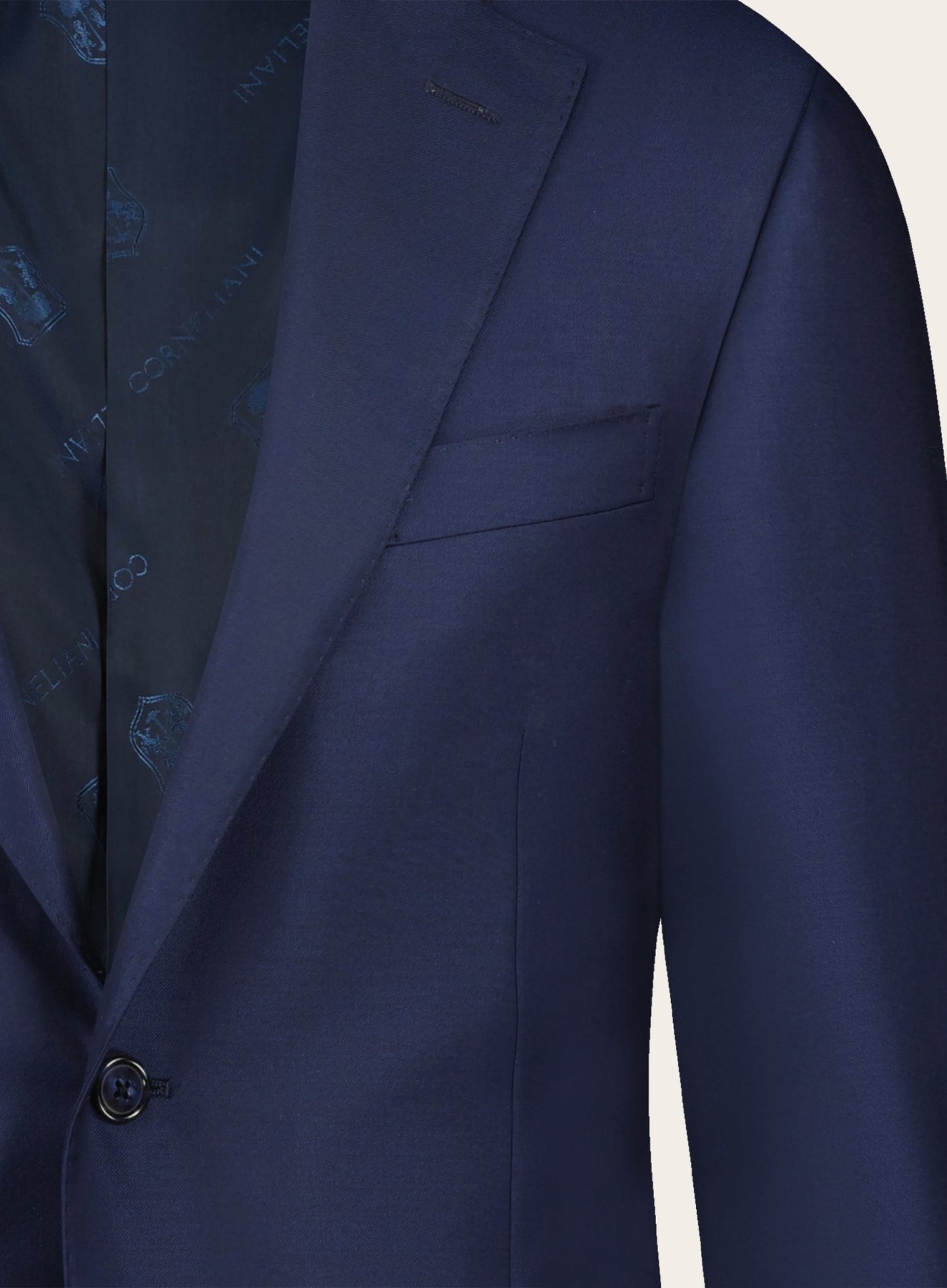 Regular-fit virgin wollen twill pak | BLUE NAVY