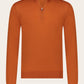 Half-zip trui van wol | Oranje