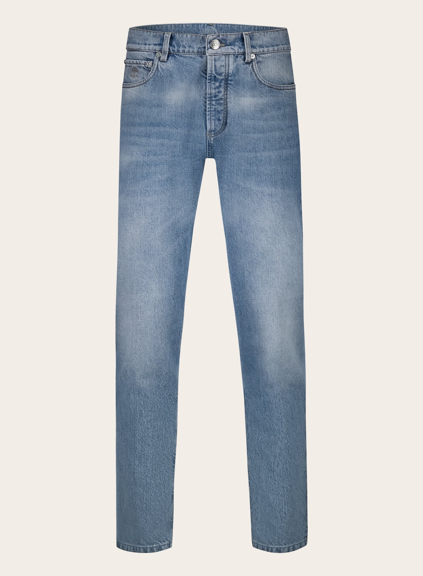 5-pocket jeans van katoen | Blauw