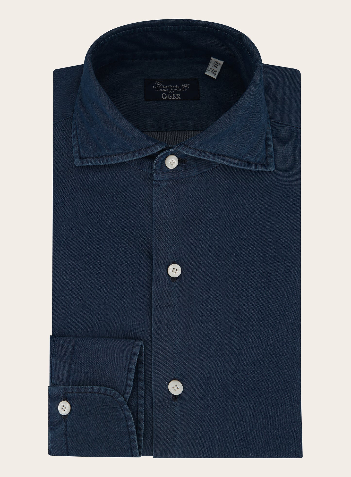 Denim shirt van katoen | DARK.BLUE DENIM