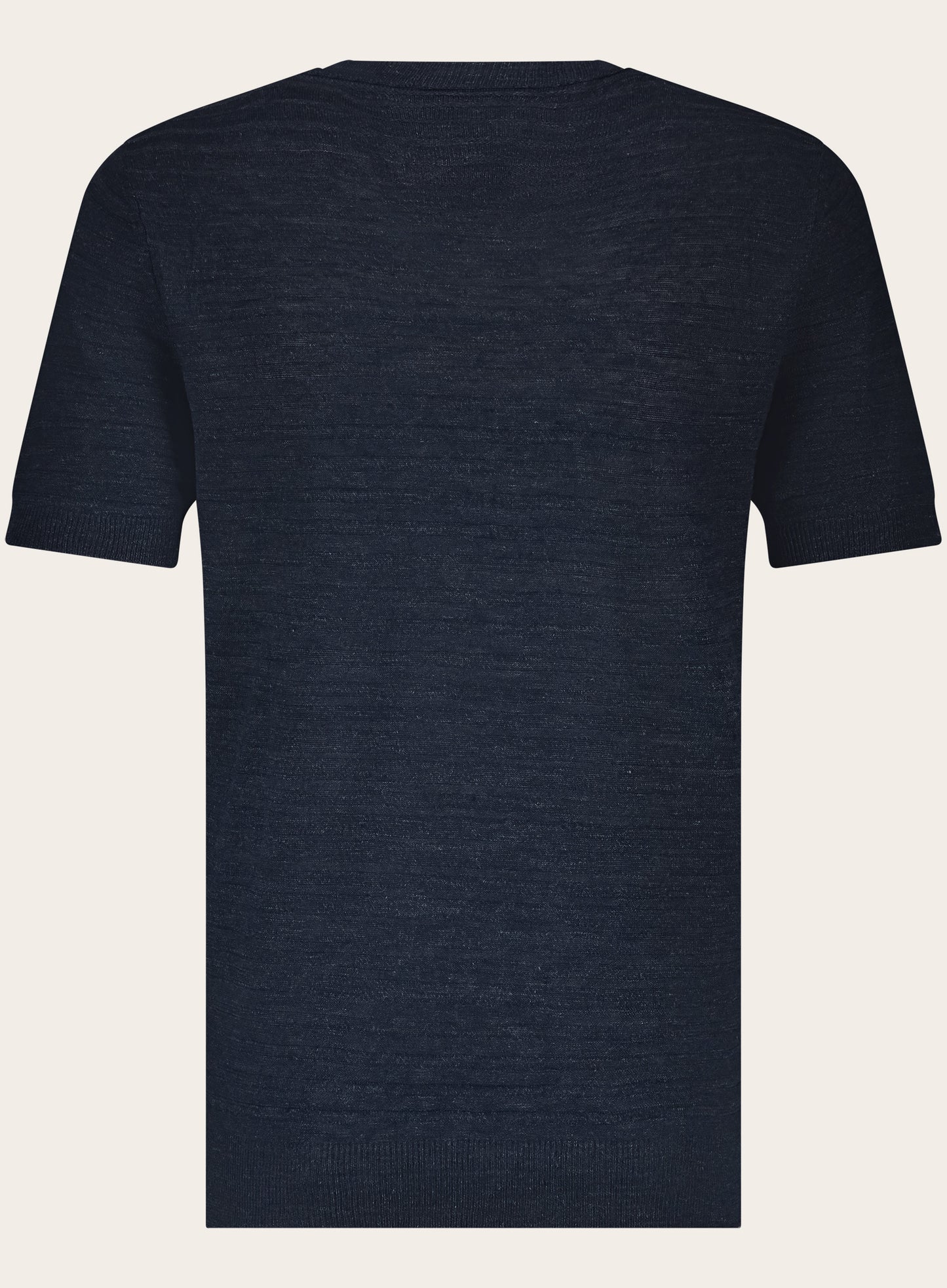 Gemêleerd T-shirt van linnen en zijde | Blauw