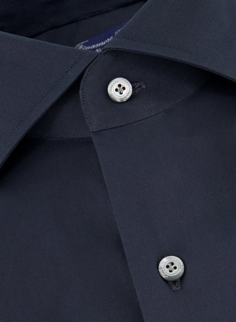 Shirt van katoen en elastaan | FULL_WIDTH | BLUE NAVY