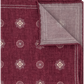 Pochet met print van wol en katoen | DARK BORDEAUX