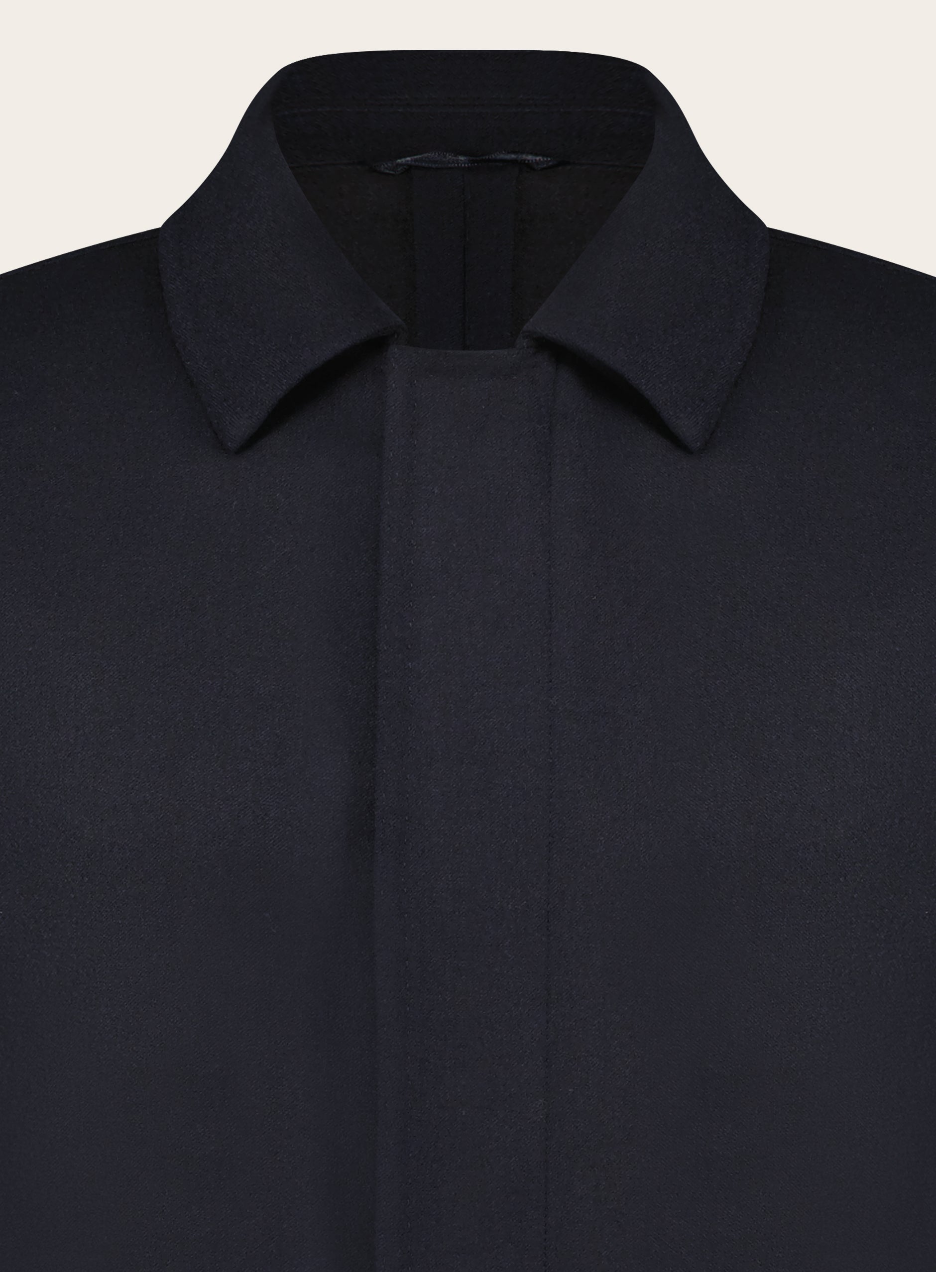 Regular-fit overshirt van wol | BLUE NAVY