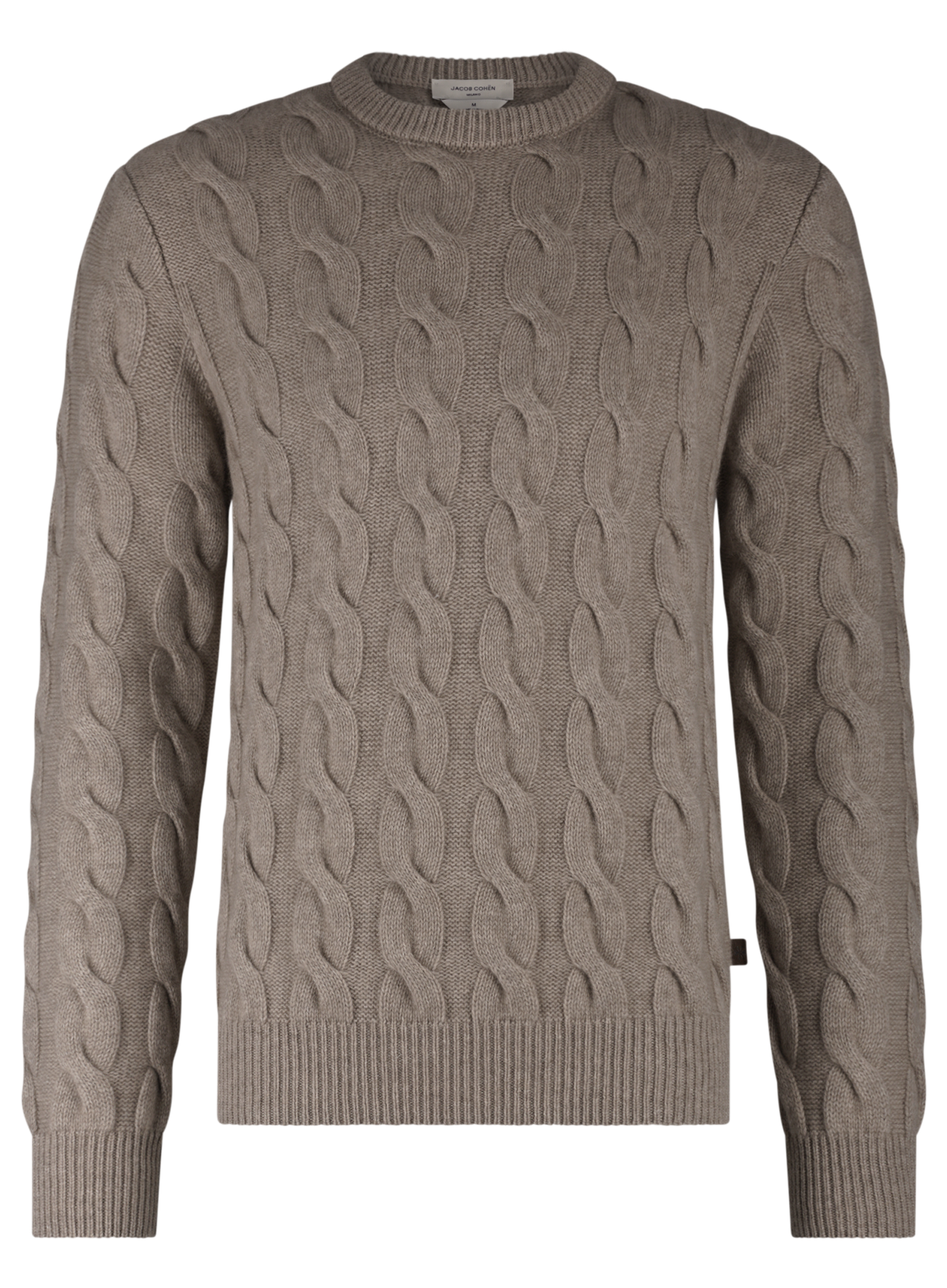 Kabelgebreide trui van cashmere | Beige