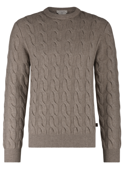 Kabelgebreide trui van cashmere | Beige