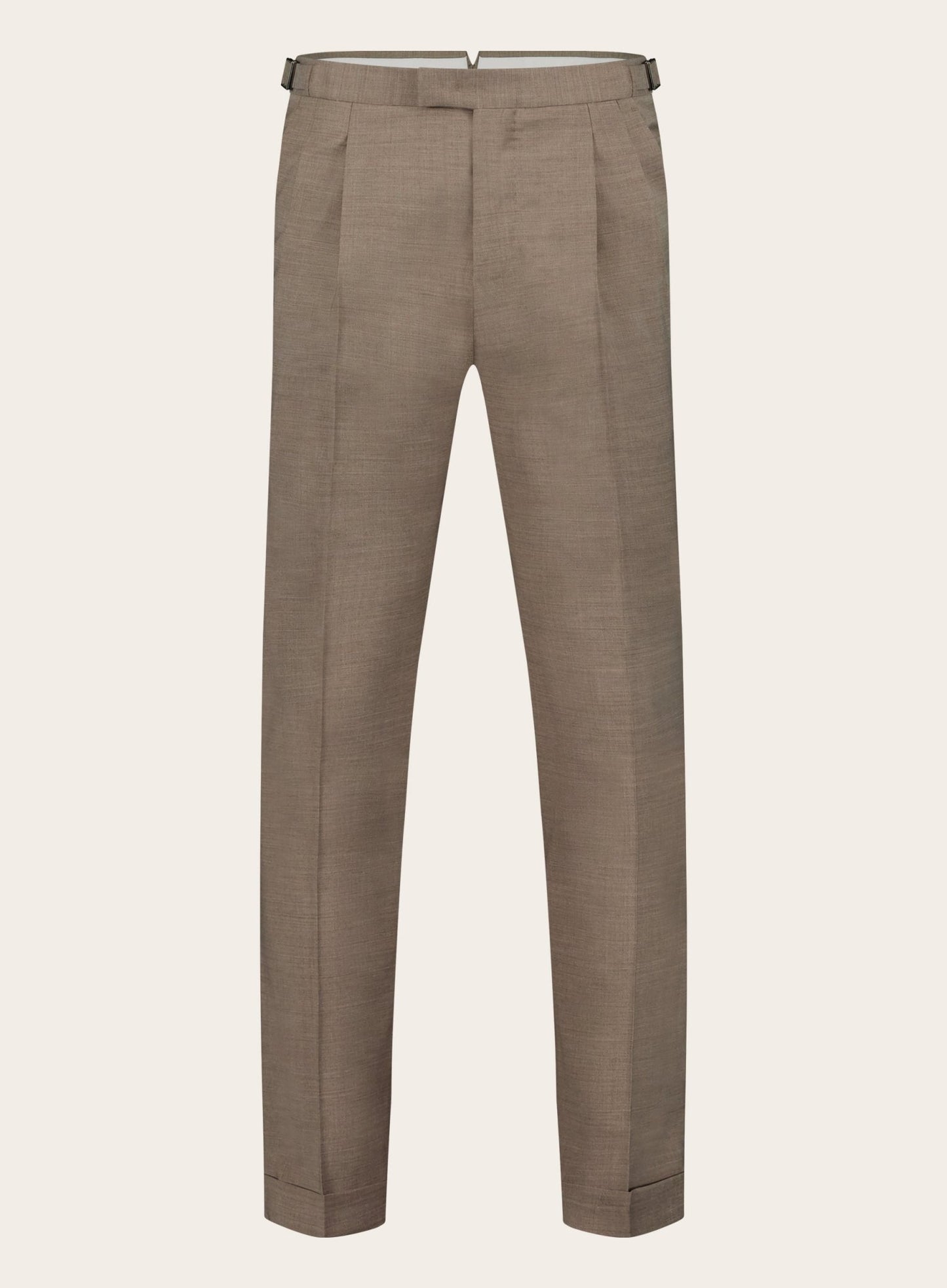 Slim-fit pantalon met zijspanners | TAUPE