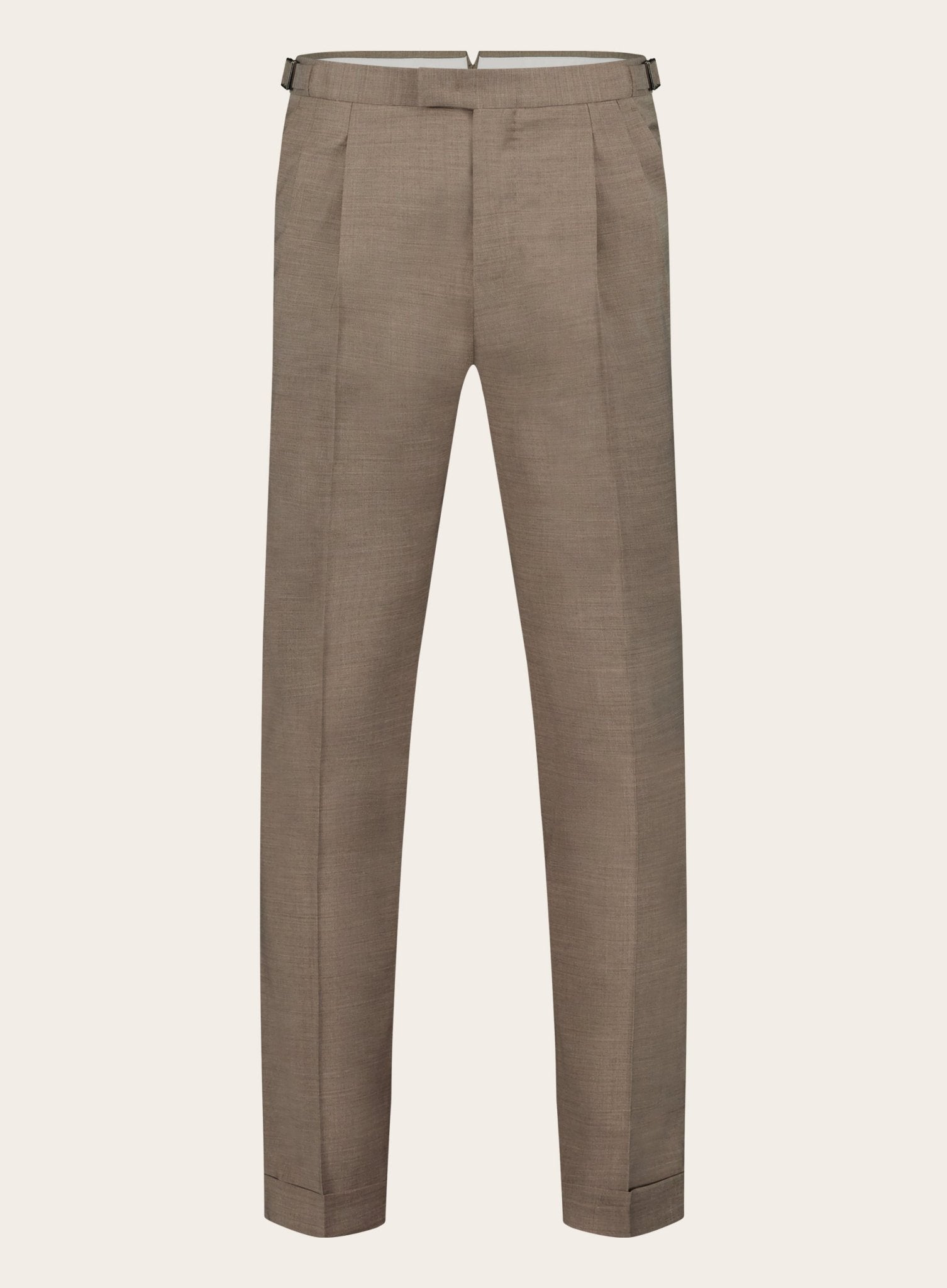 Slim-fit pantalon met zijspanners | TAUPE