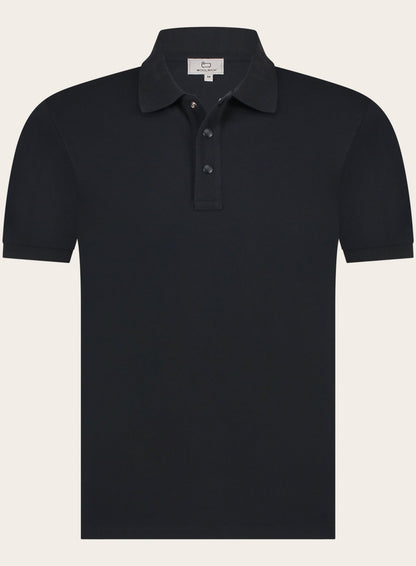 Poloshirt van katoen en elastaan | BLUE NAVY