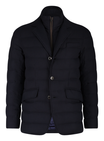 Gewatteerde jas met uitneembaar binnenwerk | BLUE NAVY