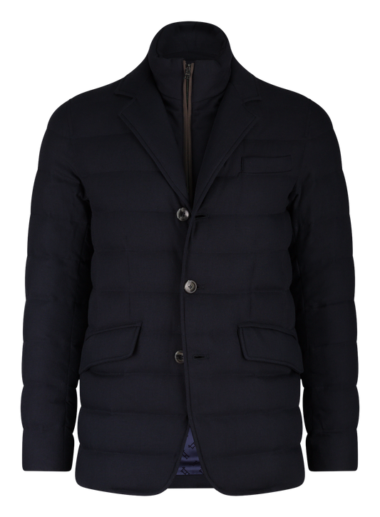Gewatteerde jas met uitneembaar binnenwerk | BLUE NAVY