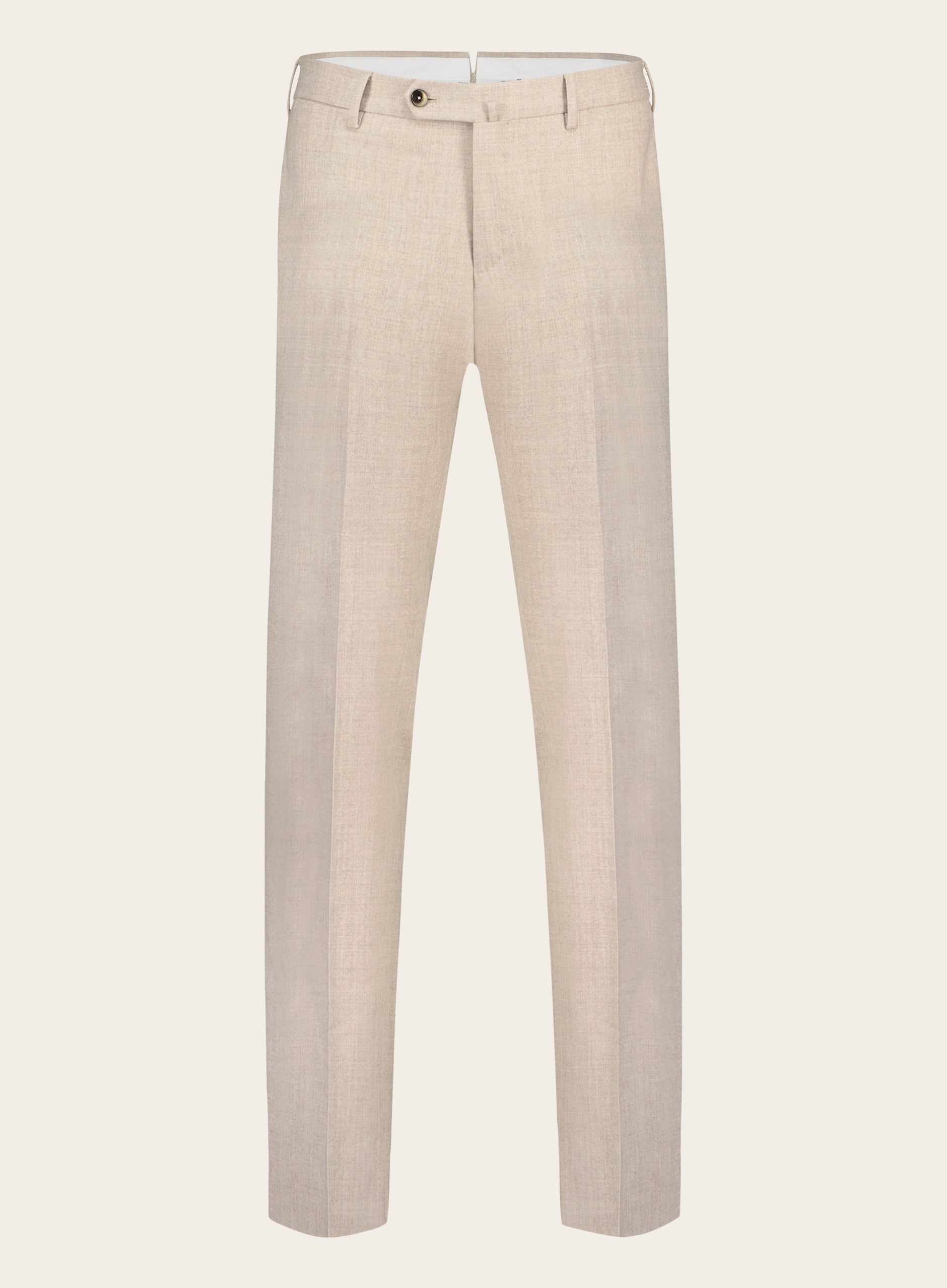 Slim-fit pantalon van flanel | Beige