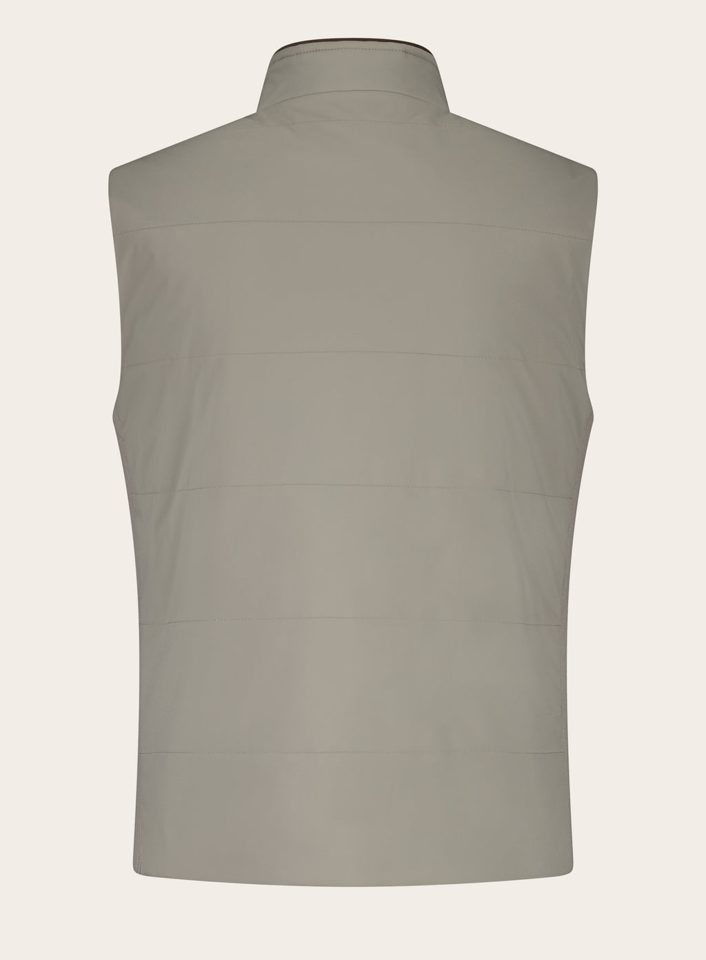 Bodywarmer van zijde en katoen | Beige