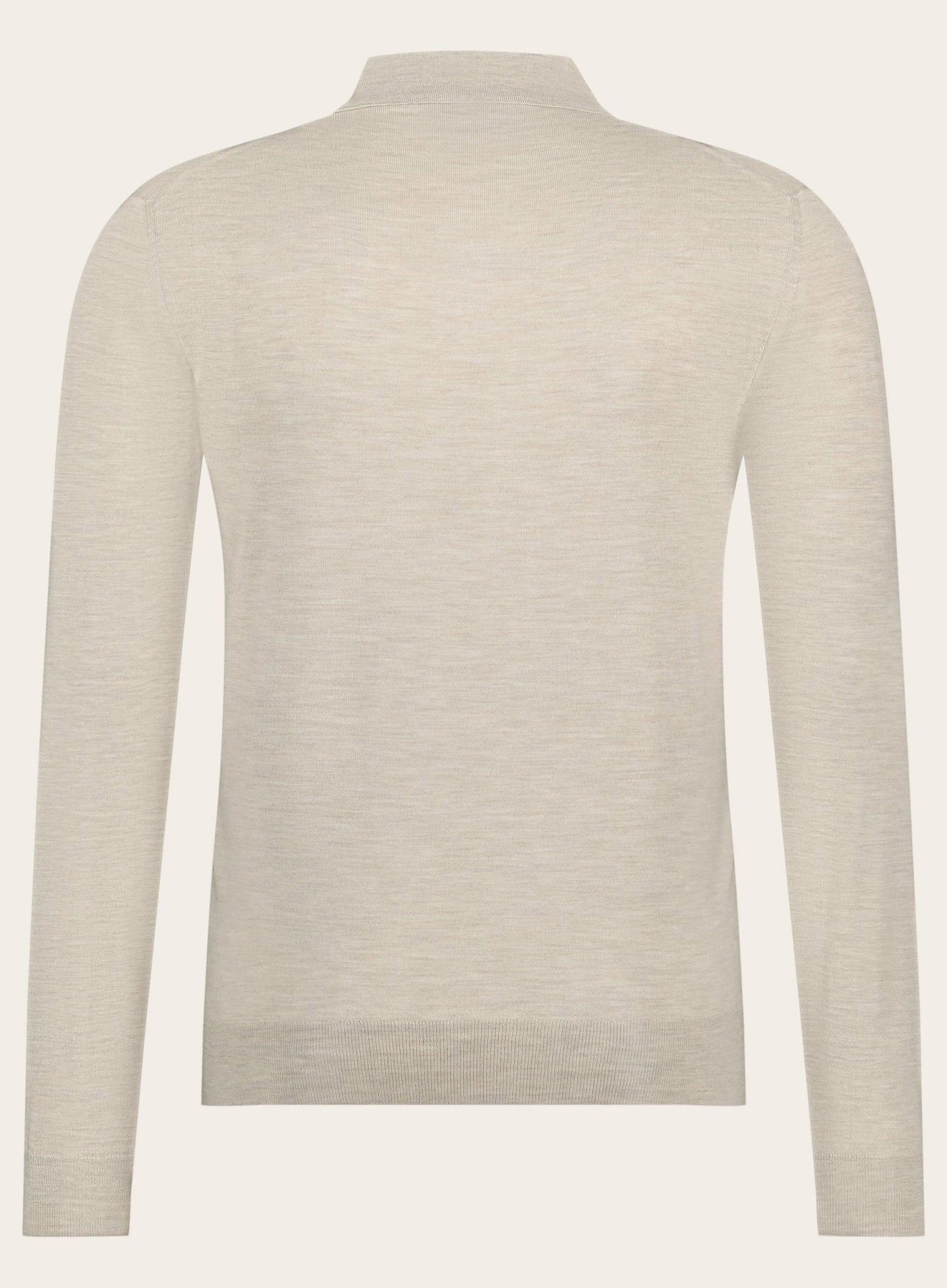 Poloshirt van cashmere en zijde | Beige 