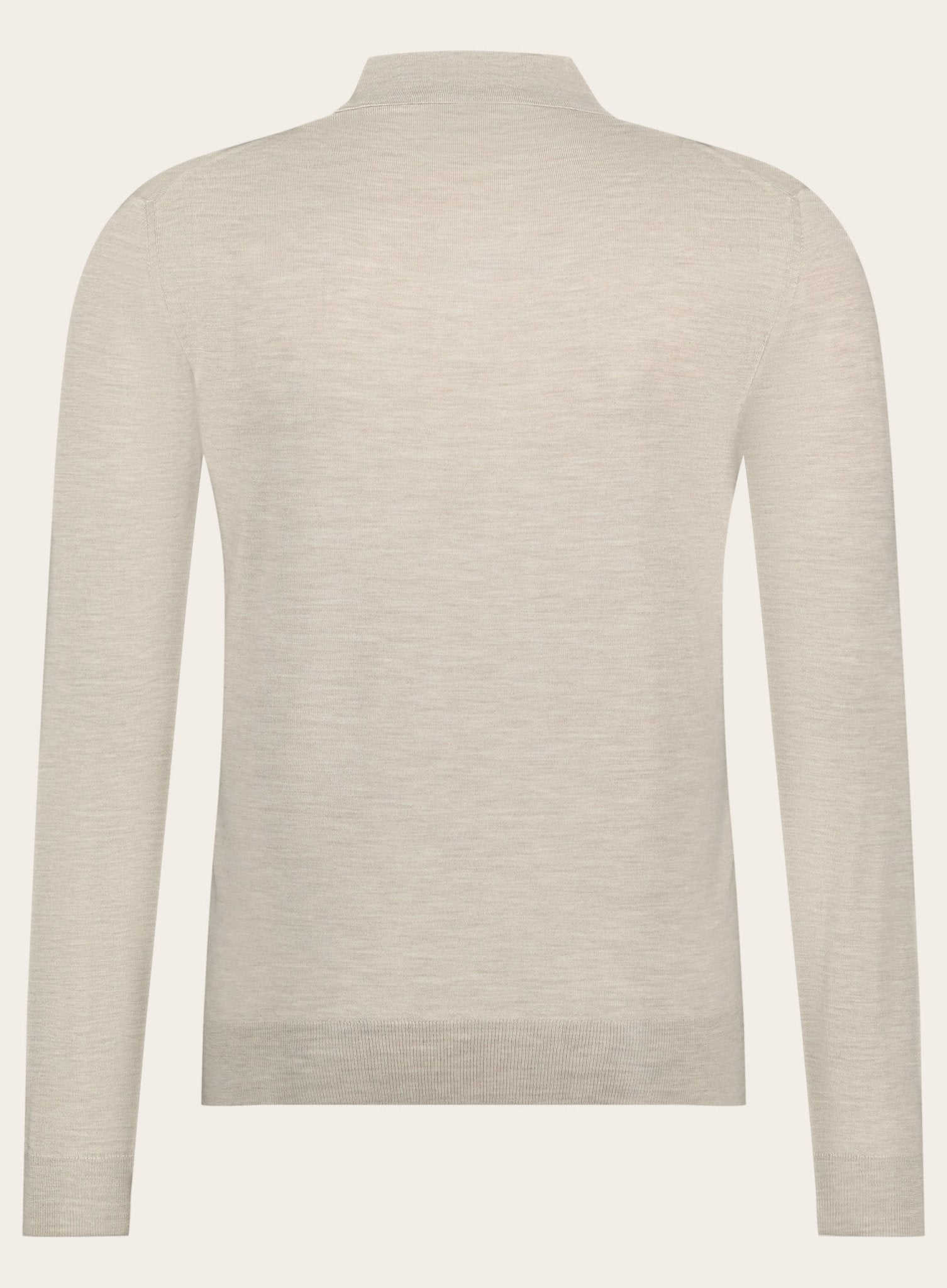 Poloshirt van cashmere en zijde | Beige 