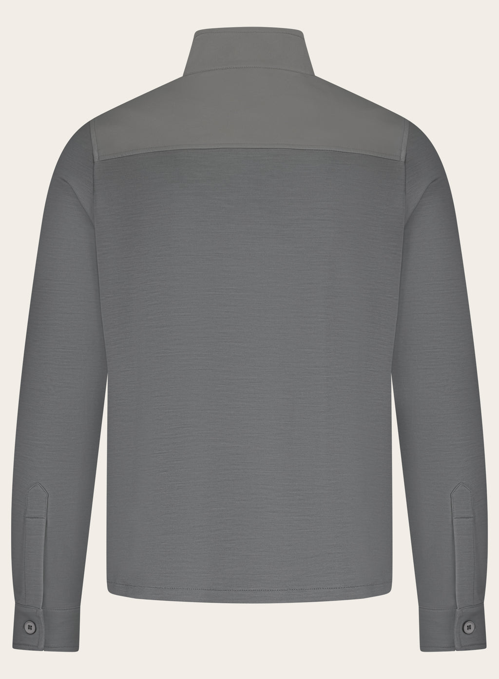 Key overshirt met opstaande kraag | Grijs