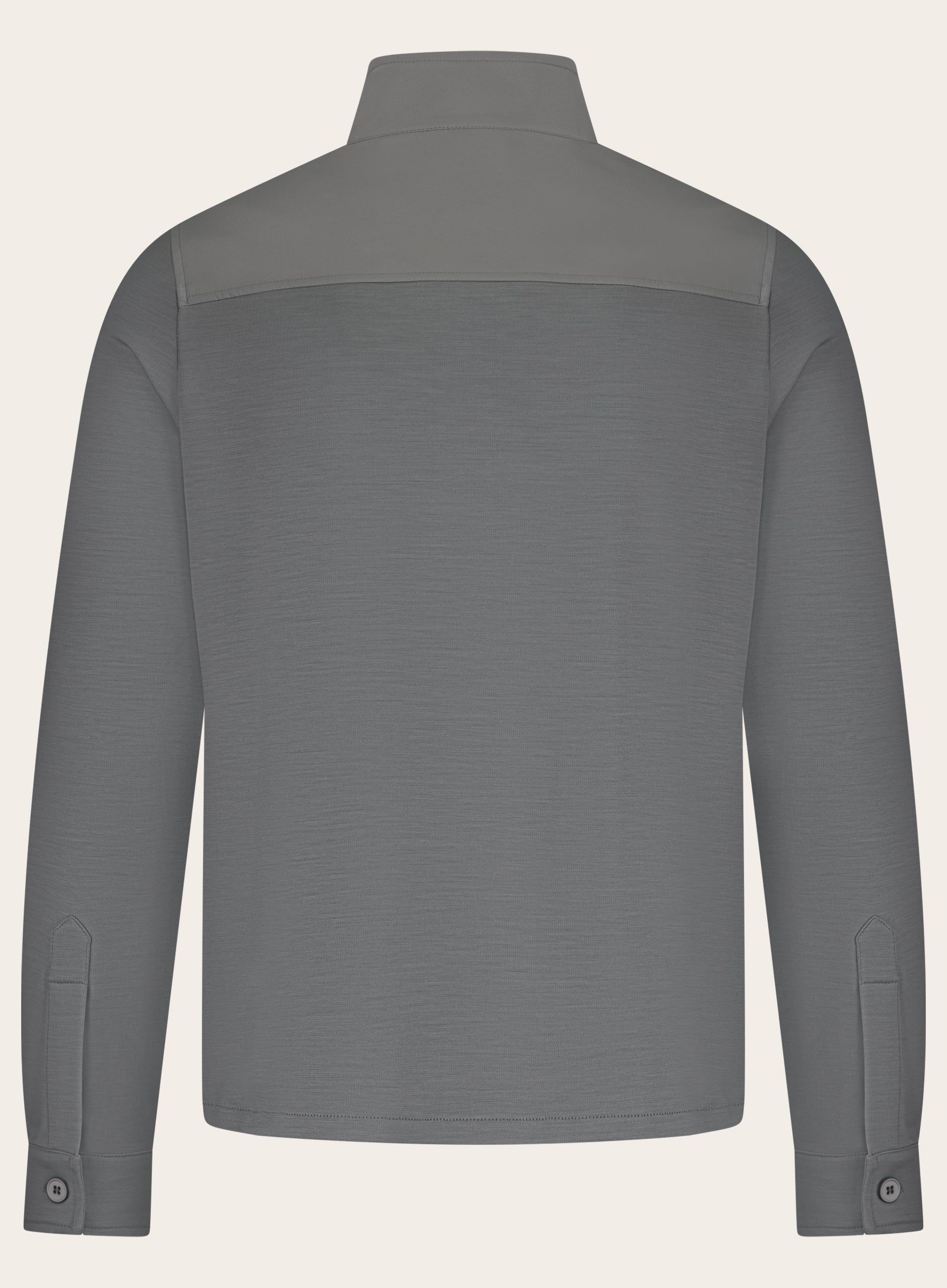 Key overshirt met opstaande kraag | Grijs