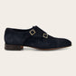 Dubbele gespschoenen van suède | BLUE NAVY