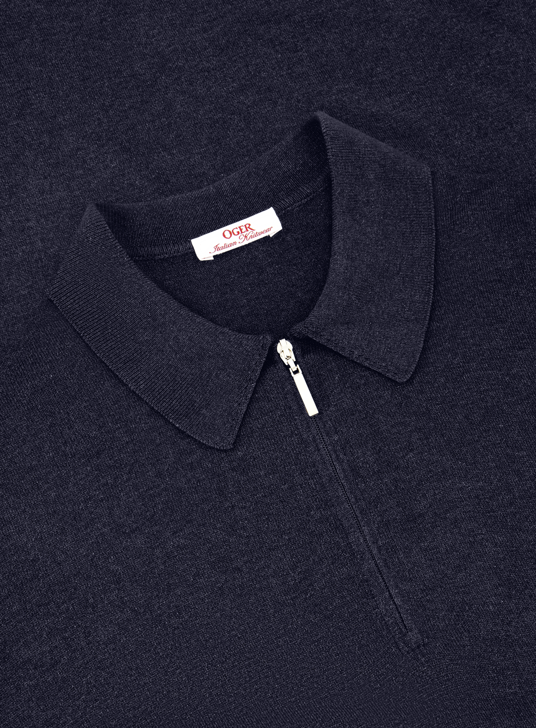 Poloshirt van zijde met ritssluiting | FULL_WIDTH | BLUE NAVY