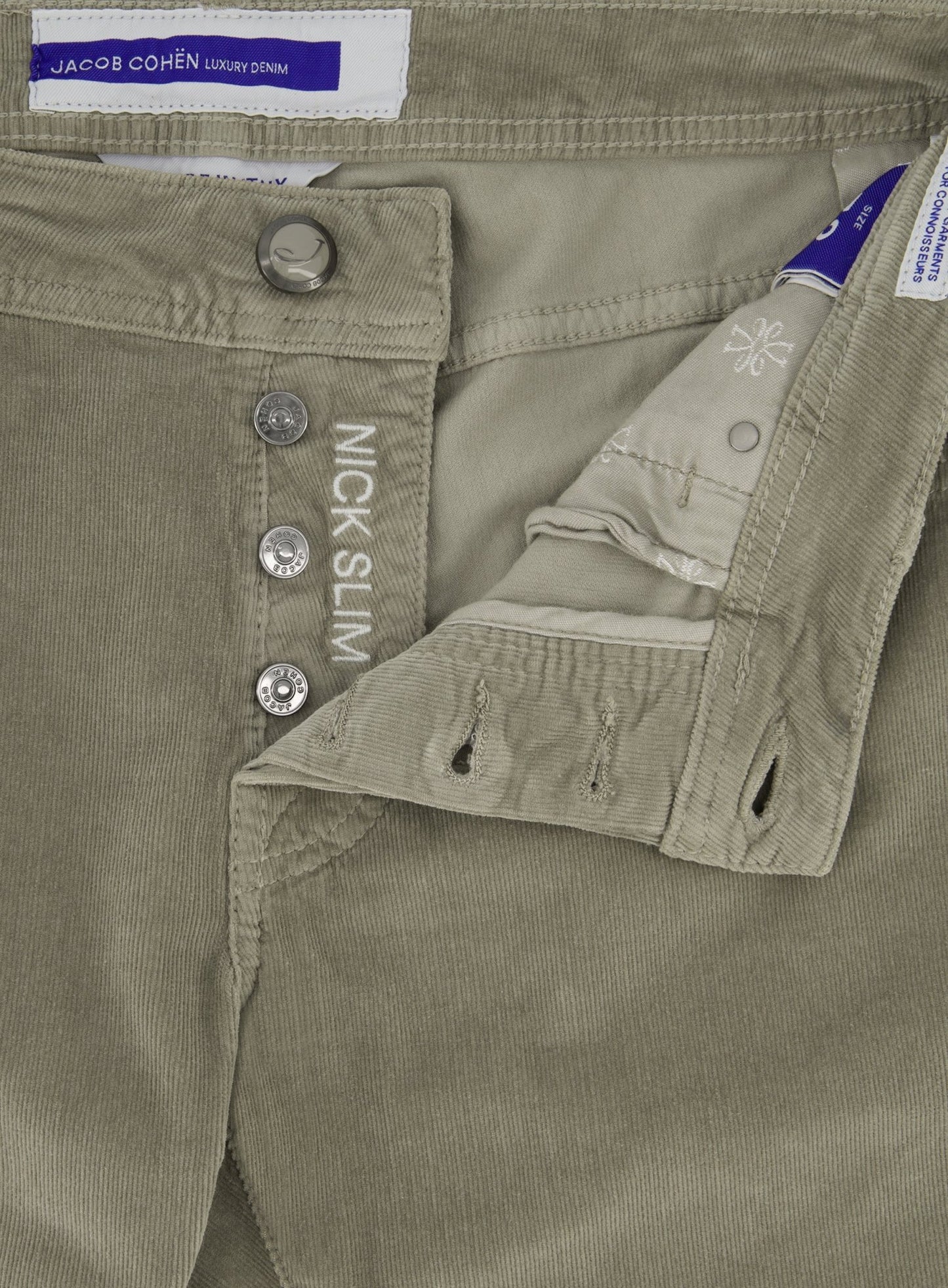 Nick Slim-fit Geribde Jeans | TAUPE