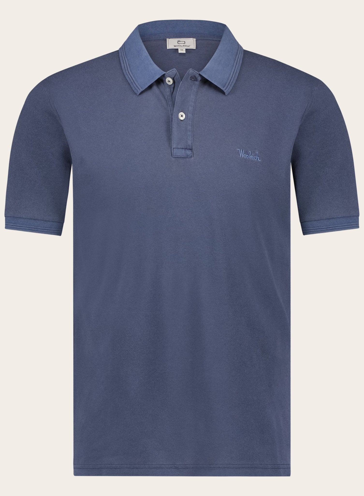 Regular-fit piqué stretch polo | BLUE NAVY