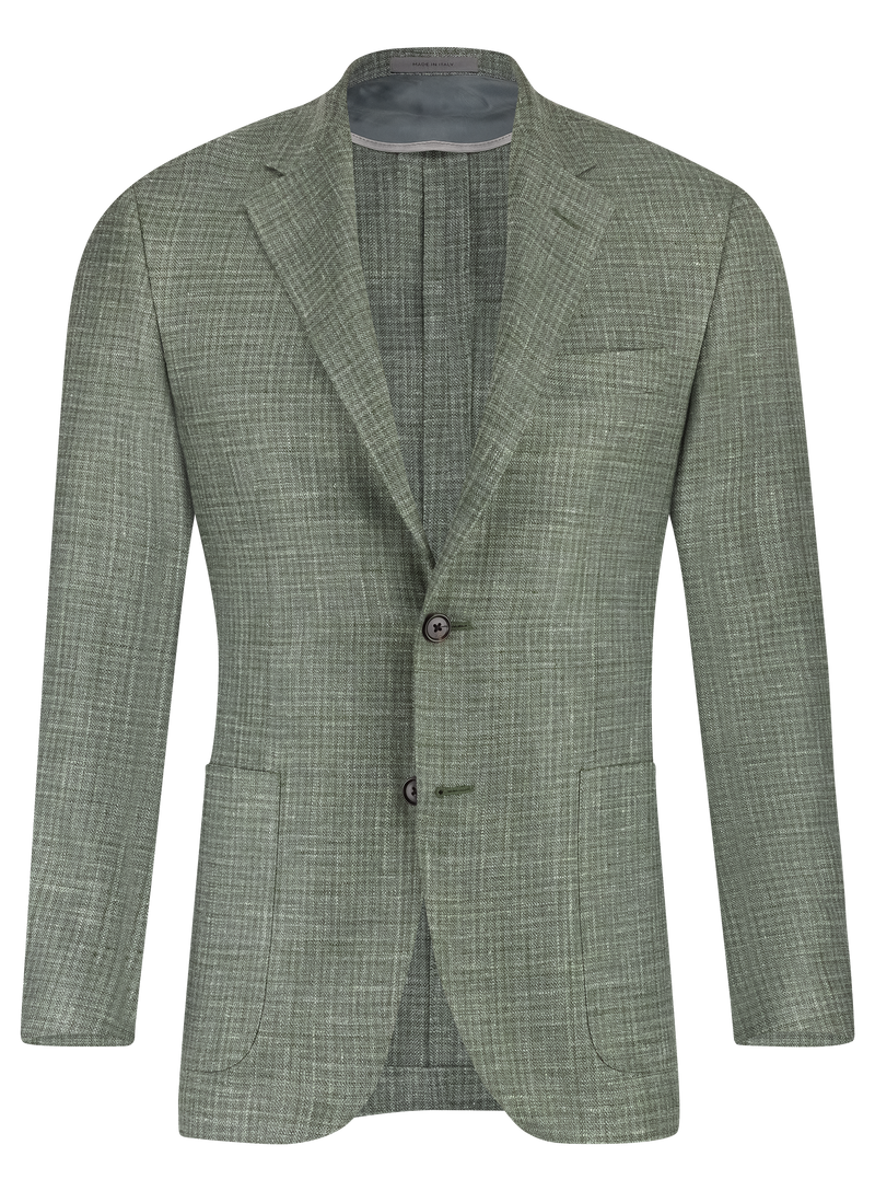 Jacke aus Wolle, Seide und Leinen