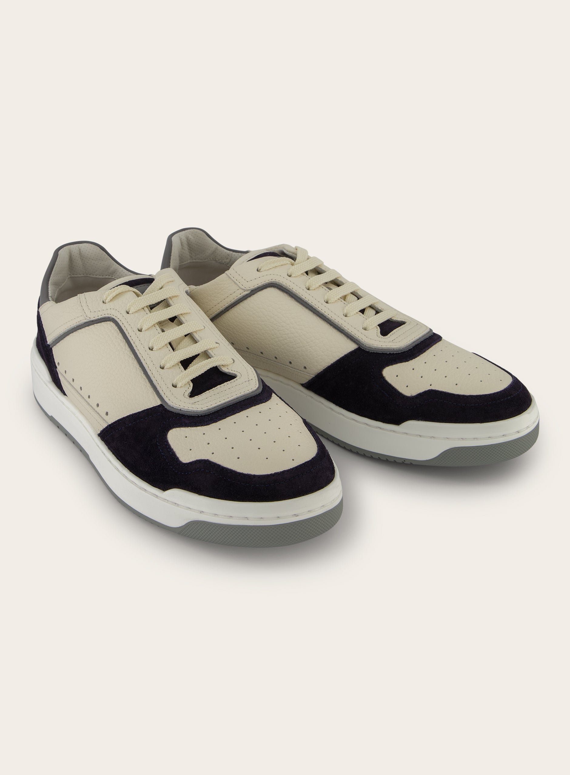 Basket Sneakers van kalfsleer en suède | BLUE NAVY