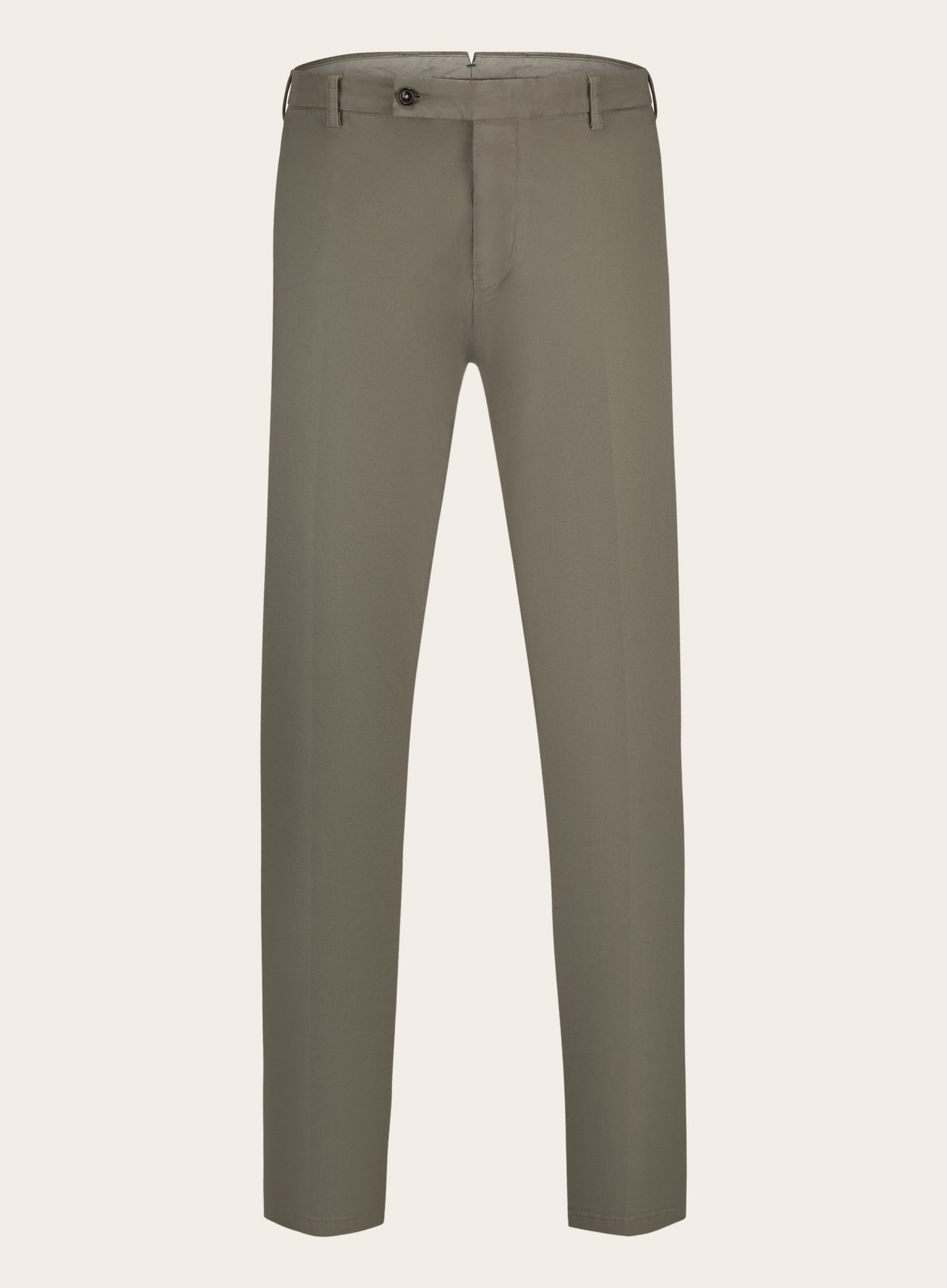 Pantalon van katoen en elastaan | TAUPE