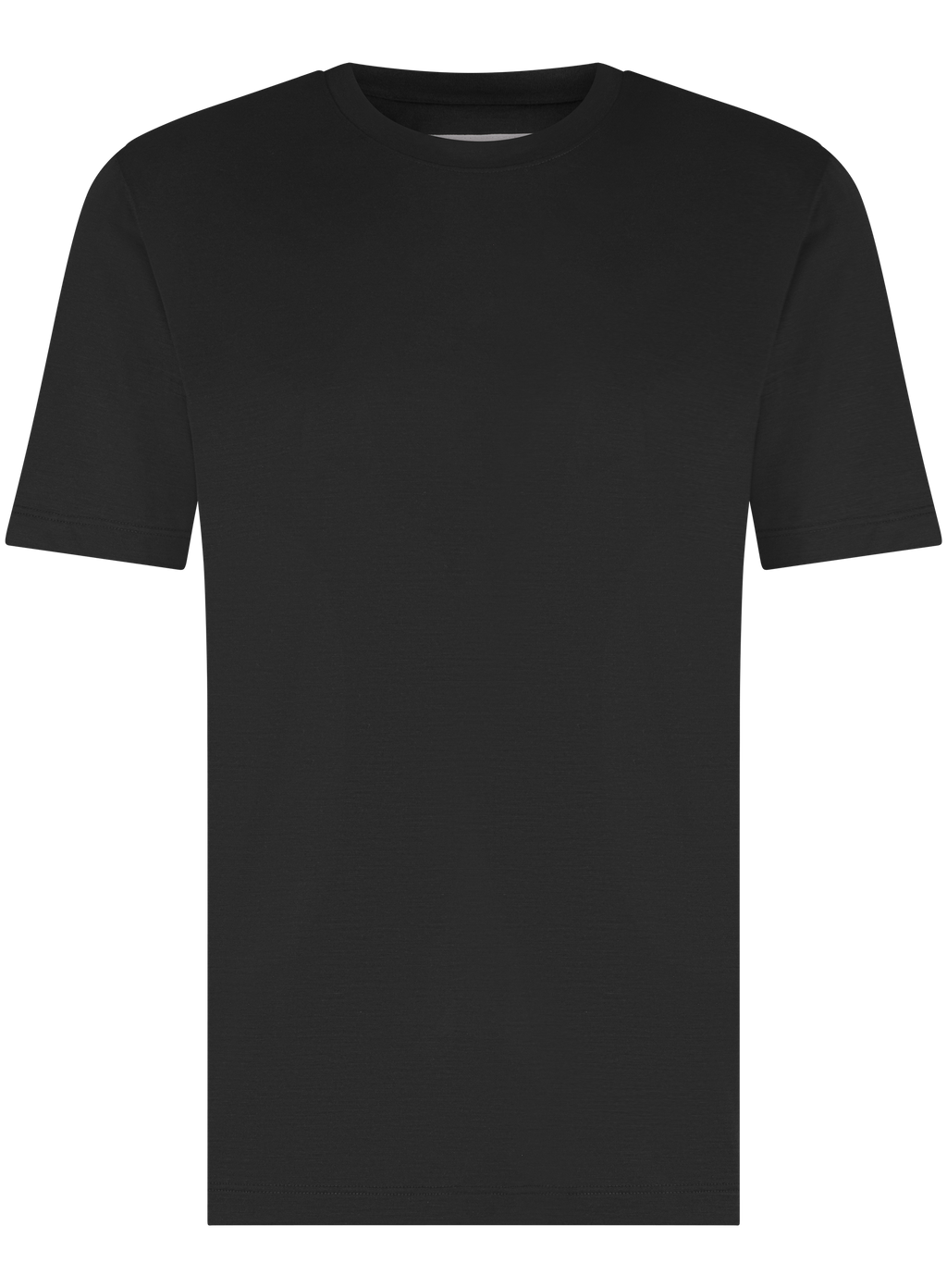 T-shirt van wol | Zwart