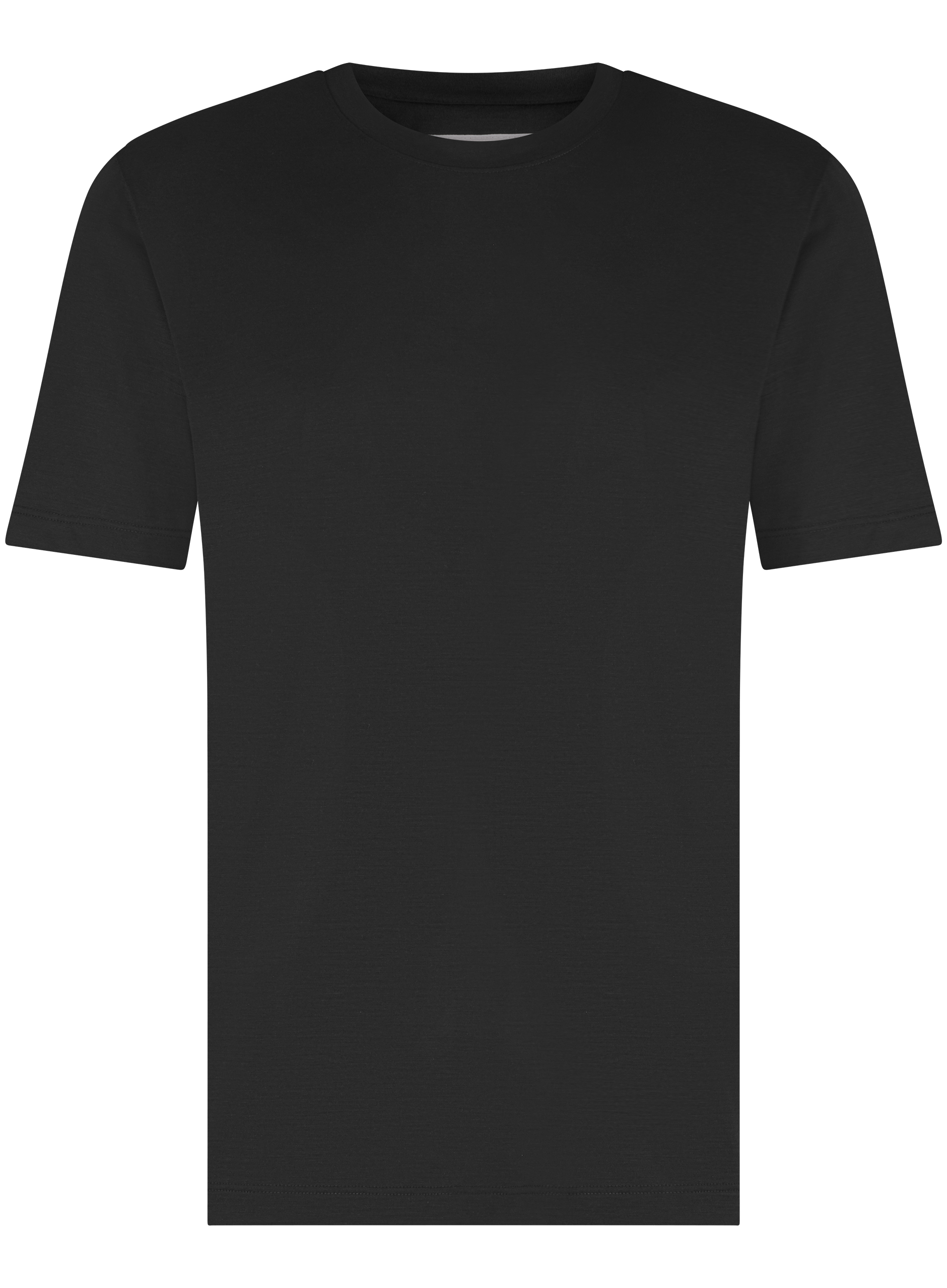 T-shirt van wol | Zwart