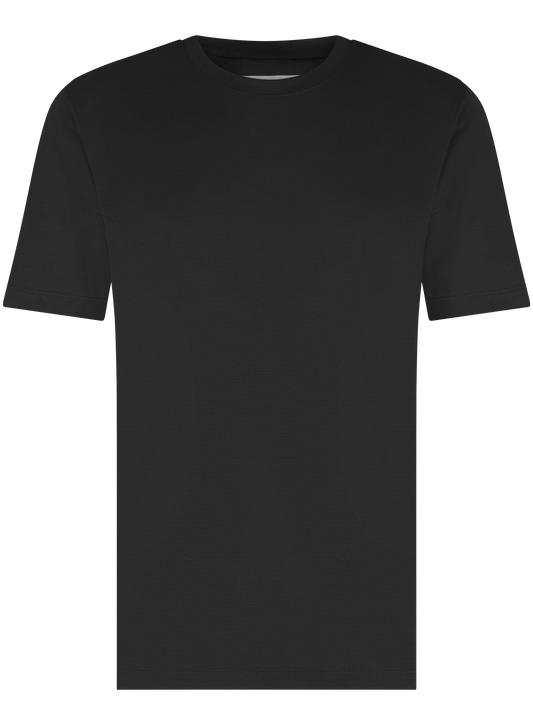 T-shirt van wol | Zwart