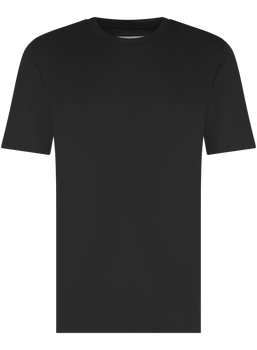 T-shirt van wol | Zwart