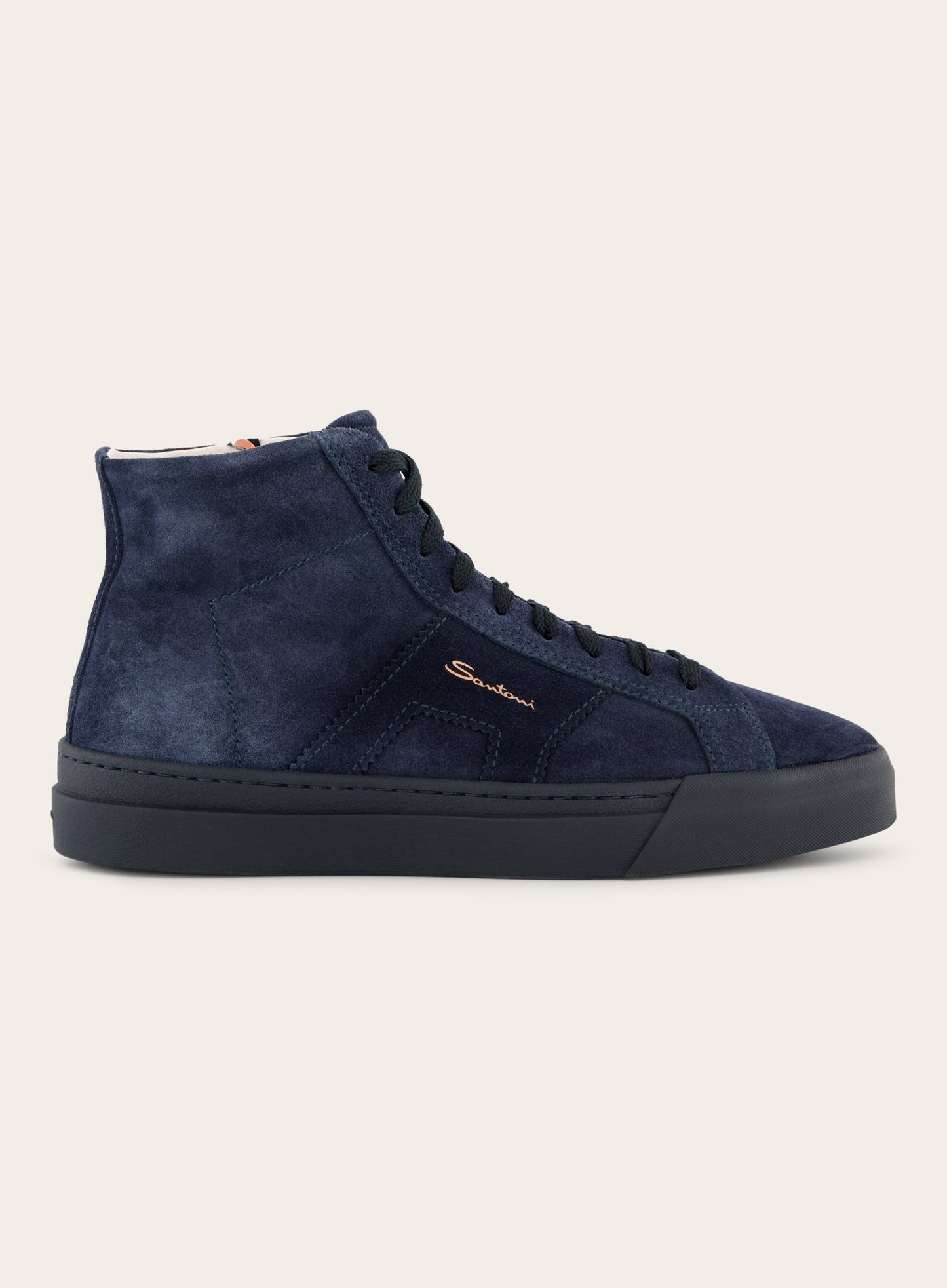 High-top Double Buckle sneaker | BLUE NAVY