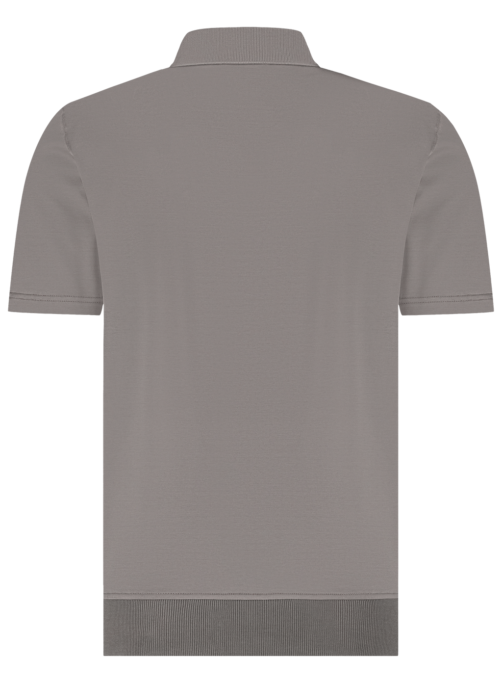 Buttonless polo van katoen | TAUPE