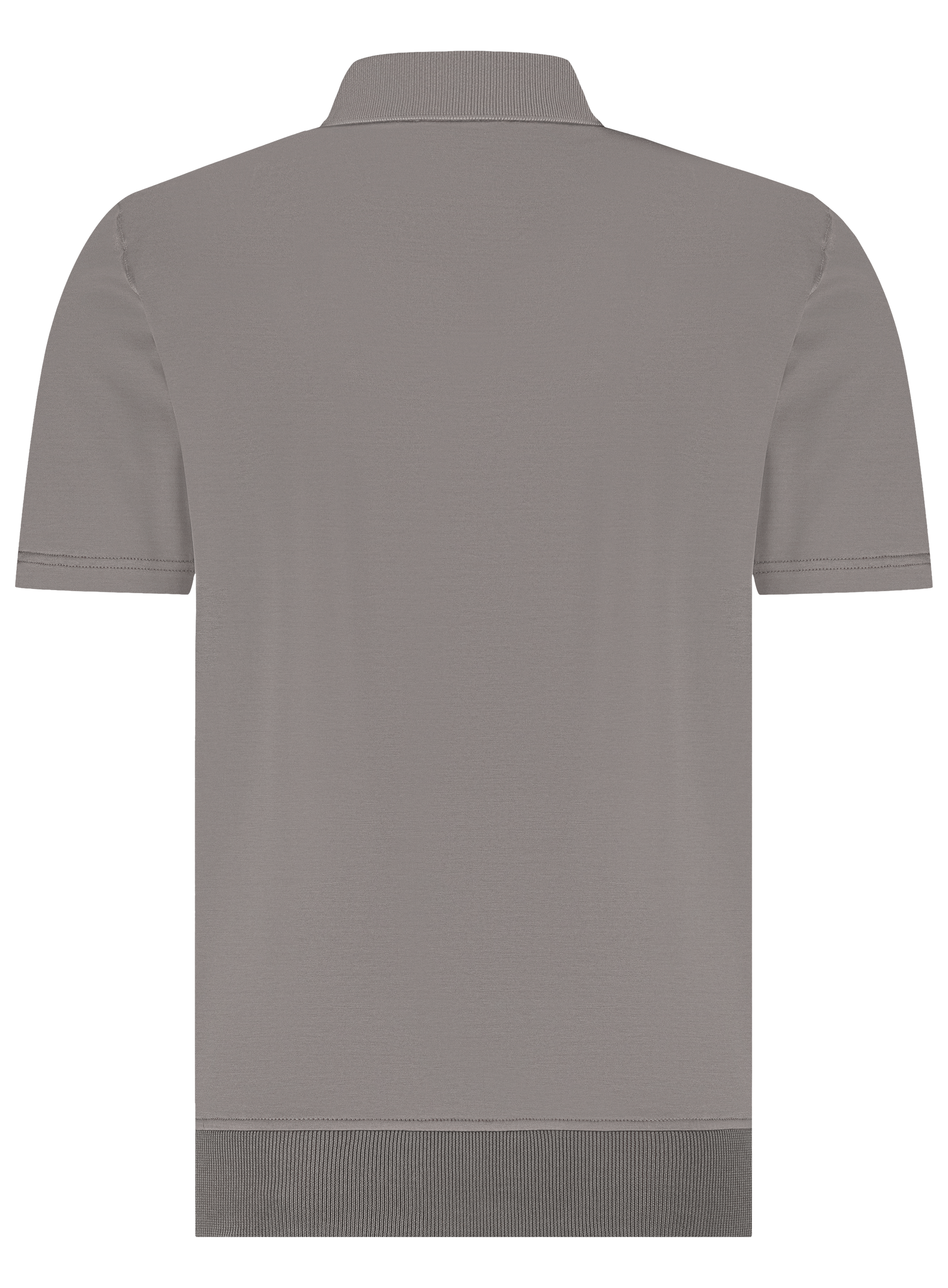Buttonless polo van katoen | TAUPE