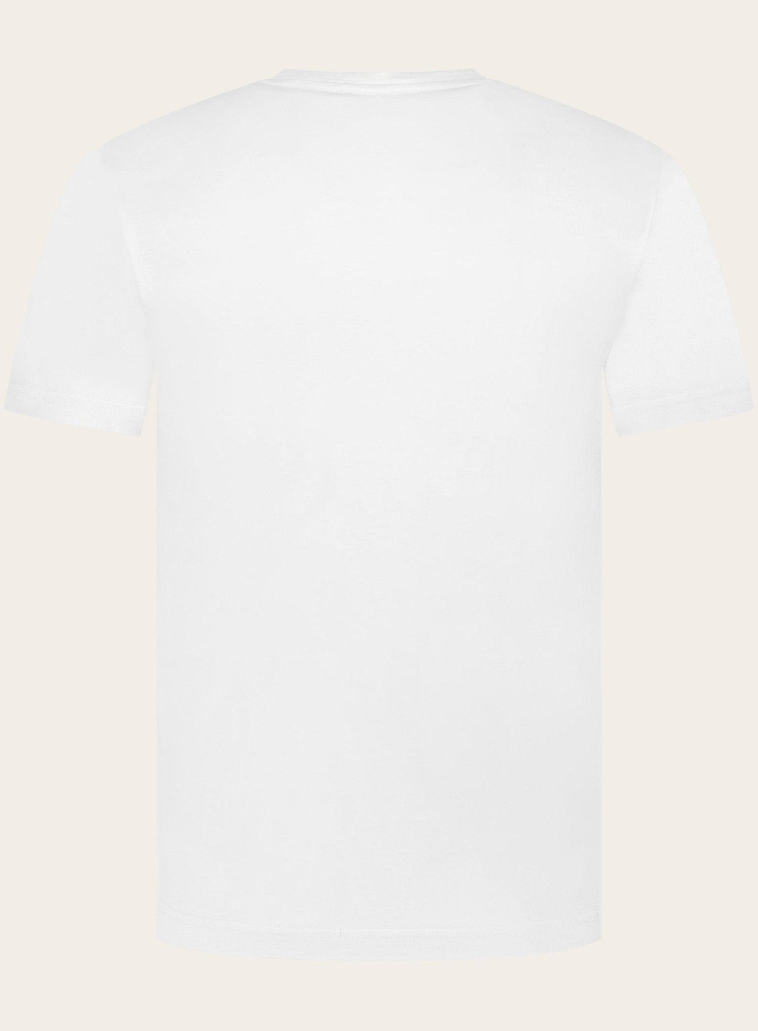 T-shirt van zijde en katoen | Wit