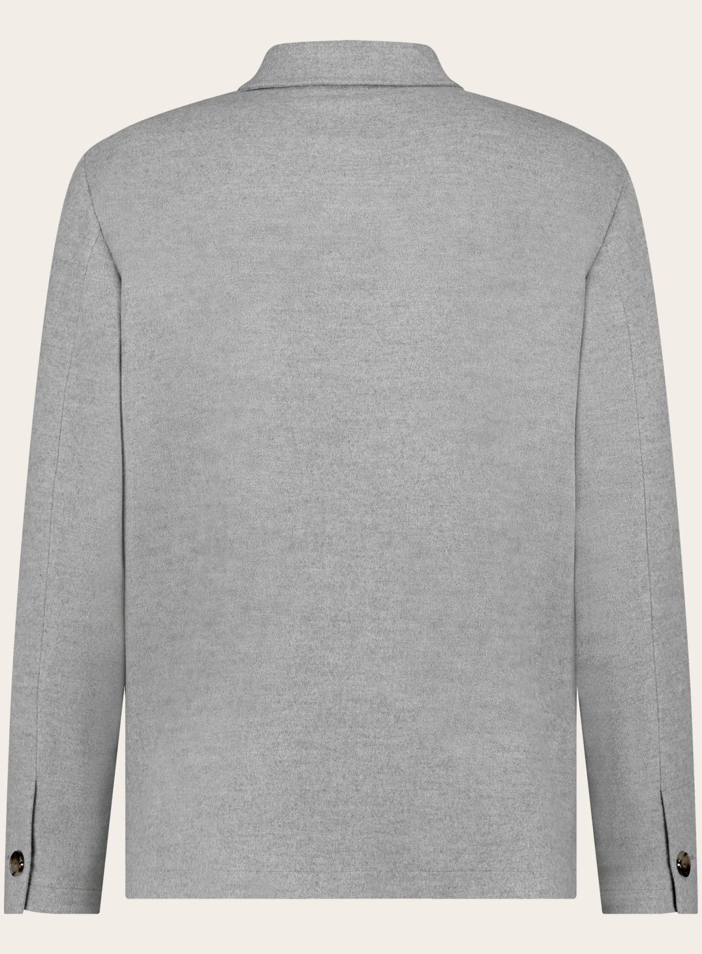 Overshirt van wol en cashmere | Grijs