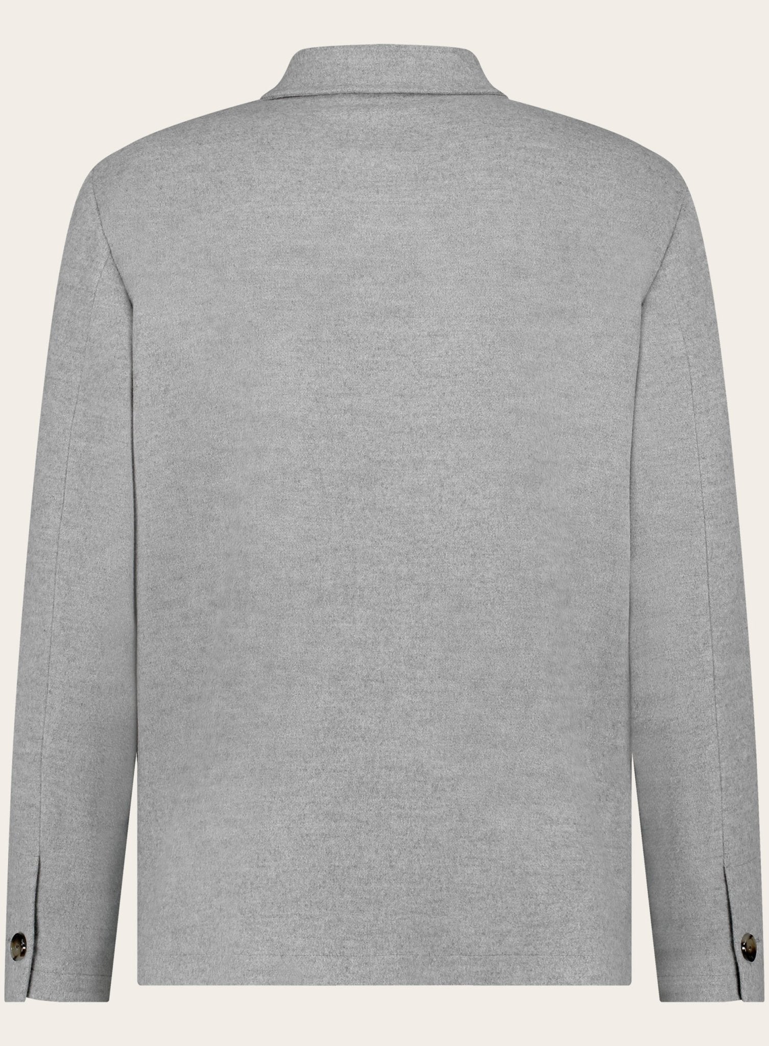 Overshirt van wol en cashmere | Grijs