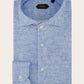 Gemêleerd shirt van katoen | L.Blauw