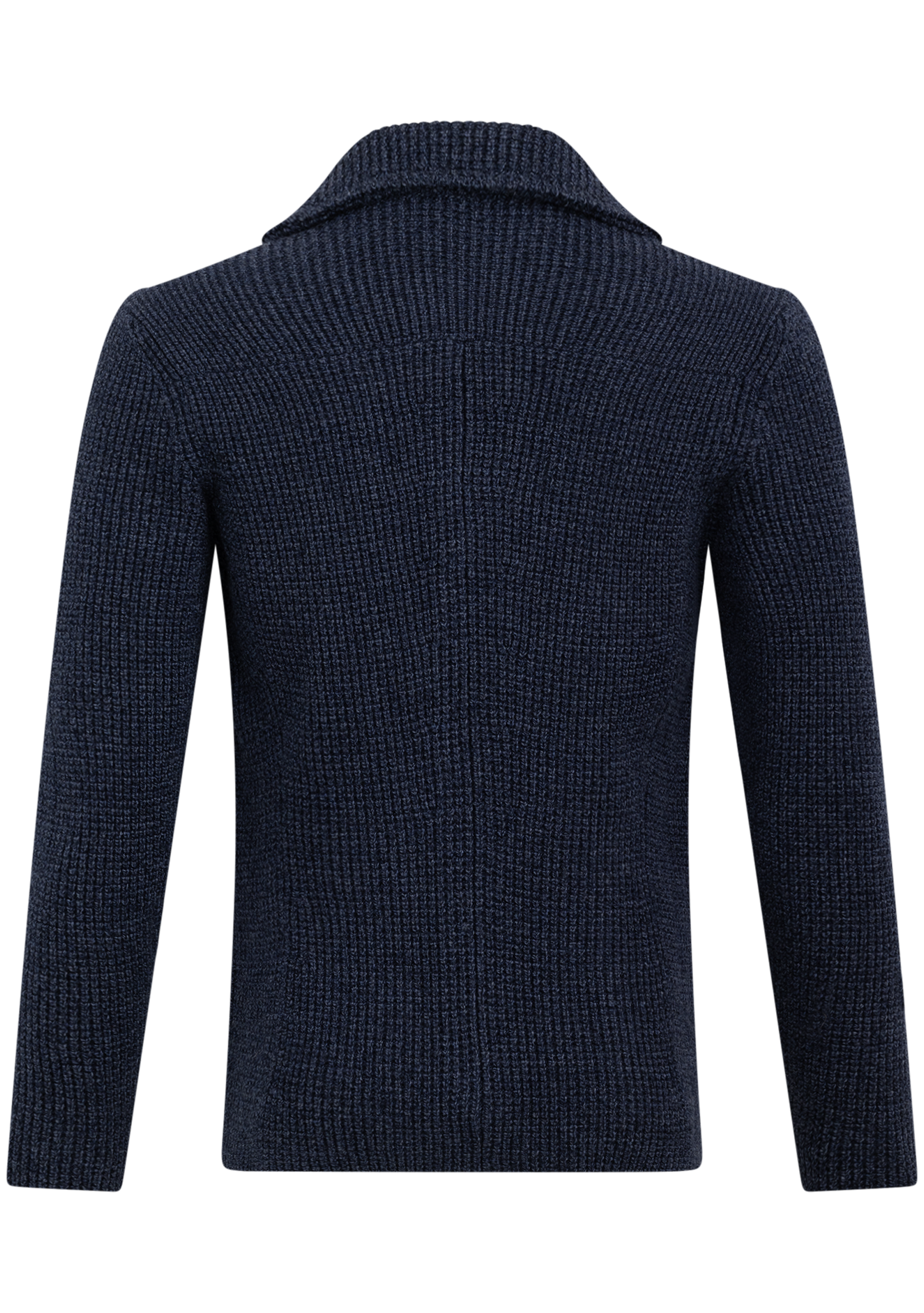 Knitted cardigan van scheerwol | BLAUW MELEE