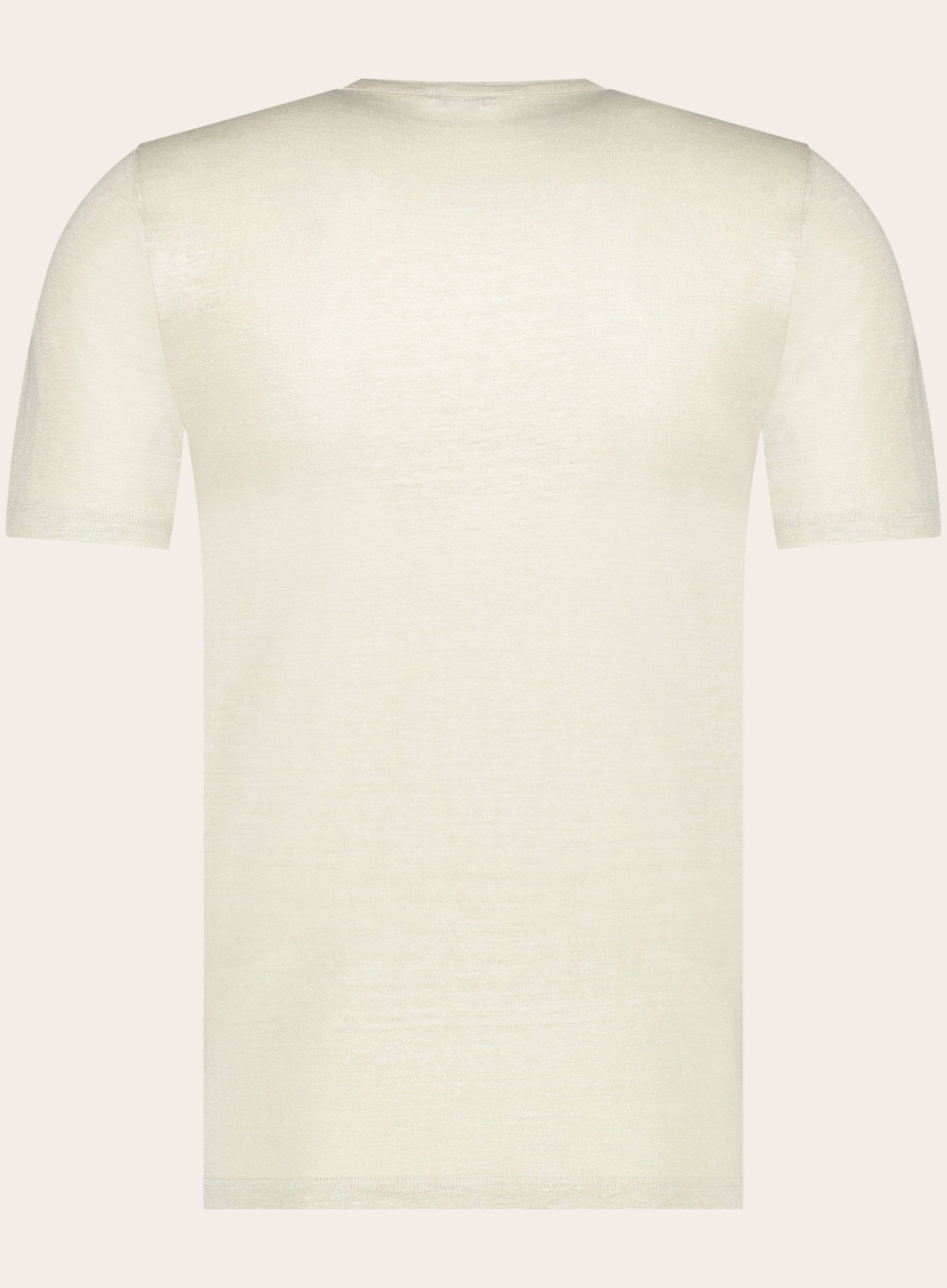 Slim-fit linnen T-shirt | Beige