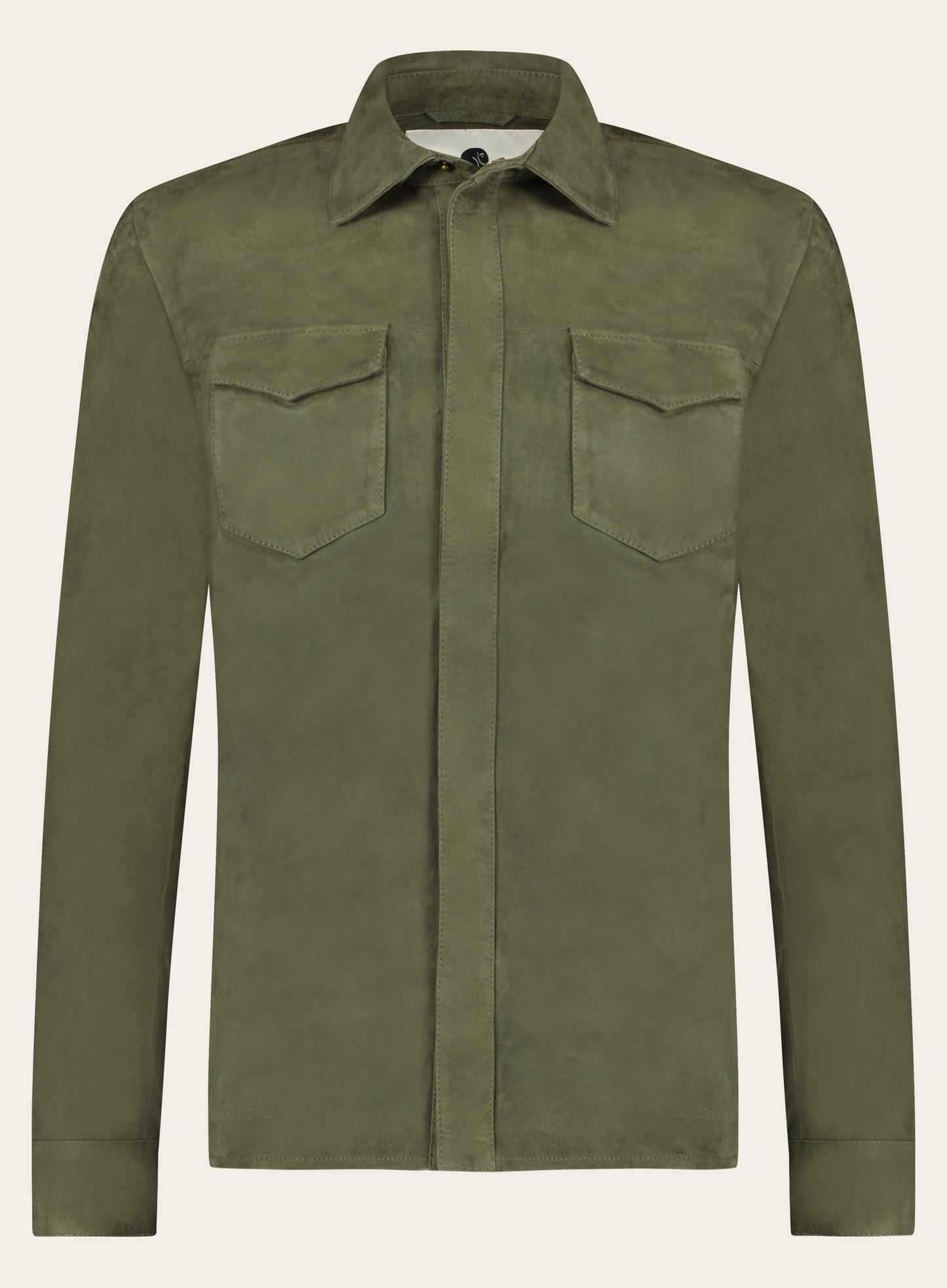 Robert overshirt van suède | Groen