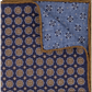 Pochet met print van zijde | Blauw