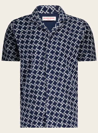 Howel badstof shirt met print | BLUE NAVY